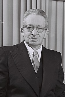 Jicchak Ben Cvi na fotografii ze 22. prosince 1952.