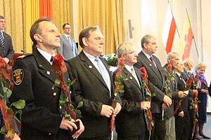 Łodzianie uhonorowani 15 maja 2017 Odznaką Za Zasługi m.in. Krzysztof Góra działacz PTTK i Teresa Lipowska aktorka, w serialu "M jak miłość" gra Barbarę Mostowiak