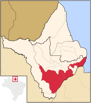 Mapa da Região Metropoitana do Macapá.