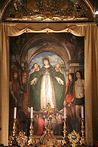 Anonimo del XV secolo, Madonna della Misericordia con Santi