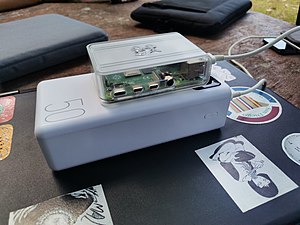 Kiwix device with Wikifundi installed