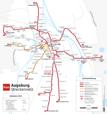 10: Straßenbahn Augsburg während des Königsplatz-Umbaus