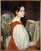 Léopoldine Hugo (fr) (1836) La hija de Víctor Hugo, el día de su primera comunión.