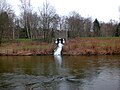 Der Überlauf des Wassers der Bockwaer Senke in die Mulde