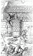 Bild - Stahlschmelze im Mittelalter - Wikimedia