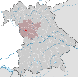 Kaart van Ansbach