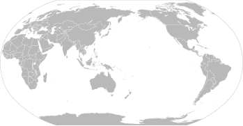 Ozeano Barean zentratuko mapa (Ekialdeko Asian eta Ozeanian gehien erabiltzen dena)