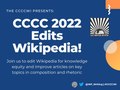 CCCC 2022 Edits Wikipedia!