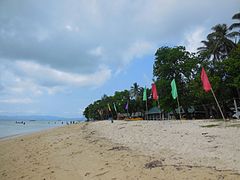 The beach at Villa Cleofas Resort in Cagbalete