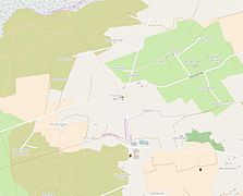 Carte figurant l'emplacement de l'Oppidum de Tronöen, à Saint-Jean-Trolimon