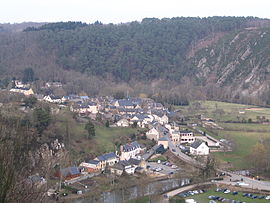 The centre of Saint-Léonard-des-Bois