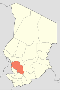 Map of Chad showing Chari-Baguirmi.