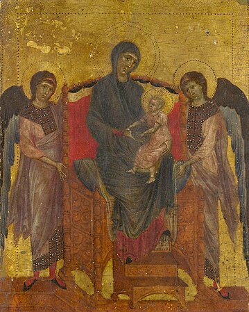 Cimabue, Virgin and Child with Two Angels, National Gallery