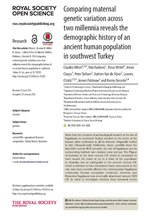 Миниатюра для Файл:Comparing maternal genetic variation across two millennia reveals the demographic history of an ancient human population in southwest Turkey.pdf