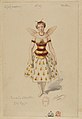 Maquette du costume de la reine des abeilles