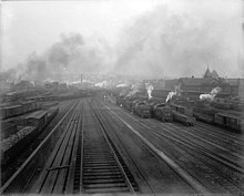 Delaware, Lackawanna and Western Railroad yards in Scranton, c. 1895 D.L. & W. R.R. yards, Scranton, Pa. between 1890 and 1901.jpg