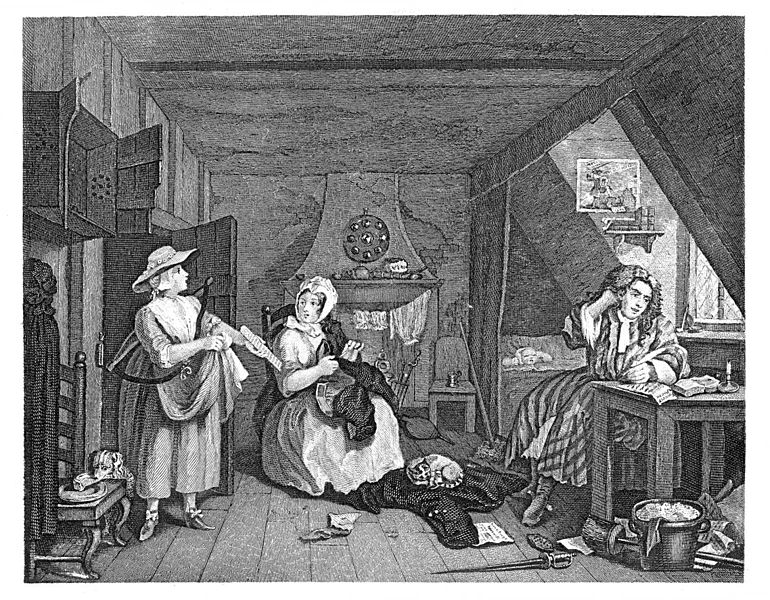 William Hogarth, The Distressed Poet