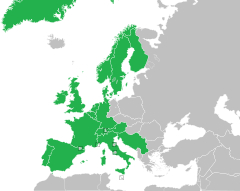 Mapa z zaznaczeniem państw uczestniczących