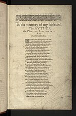 Miniatuur voor Bestand:First Folio, Shakespeare - 0009.jpg