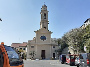 Gêxa paruchiale dedicâ aa Santìscima Nunsiâ, culucâ intu burgu de Bastia [1]