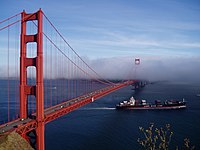 Golden Gate Bridge, San Francisco Bay.