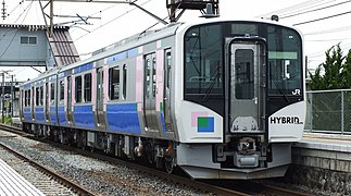 Train série HB-E210 sur la ligne Senseki Tohoku.