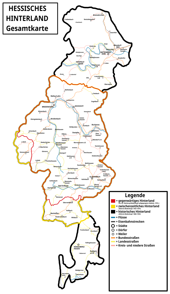 Die Definitionen des Hinterlandes in der Geschichte