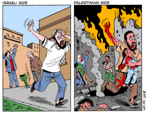 Cartoon about the conflict between Isreal and ...