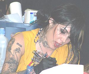 Kat Von D, of LA Ink, at the 2007 Calgary Tatt...