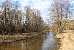 Река в границах микрорайона Фолюш города Гродно