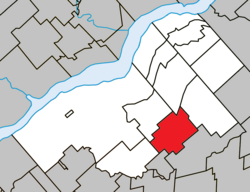 Location within Bécancour RCM.