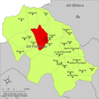 Расположение муниципалитета Вивер на карте провинции