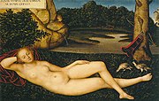 Reclining Nymph by Lucas Cranach the Elder