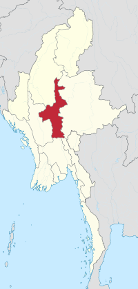 曼德拉省喺緬甸嘅位置