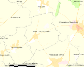 Mapa obce Brancourt-le-Grand