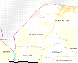 Mapa obce Géfosse-Fontenay
