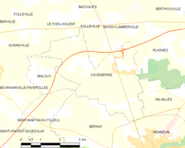 Mapa obce Courbépine