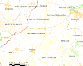 Mapa obce Saint-Mars-d’Égrenne