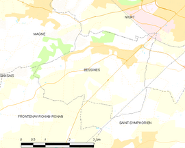 Mapa obce Bessines