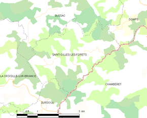 Poziția localității Saint-Gilles-les-Forêts