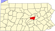 Map of Pennsylvania highlighting Snyder County.svg