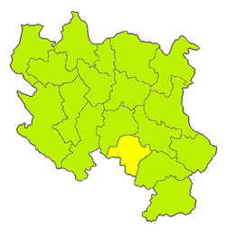 Položaj okruga unutarSredišnje Srbije