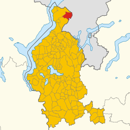 Curiglia con Monteviascos läge i Varese