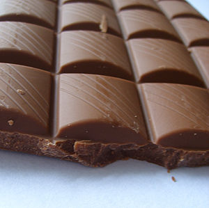 English: A bar of milk chocolate for baking. S...