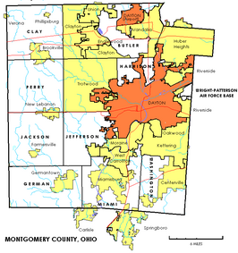 Kaart van Montgomery County