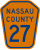 County Route 27 marker