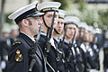 Royal New Zealand Navy Guard of Honour. Note Steyr AUG with American M7 bayonets.