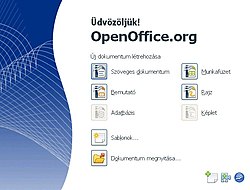 Az OpenOffice.org 3 indítóközpontja