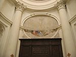 Bebådelsen (1641). San Carlo alle Quattro Fontane, Rom (pågående restaurering juni 2004)