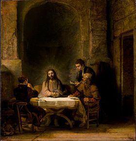 Image illustrative de l'article Les Pèlerins d'Emmaüs (Rembrandt)